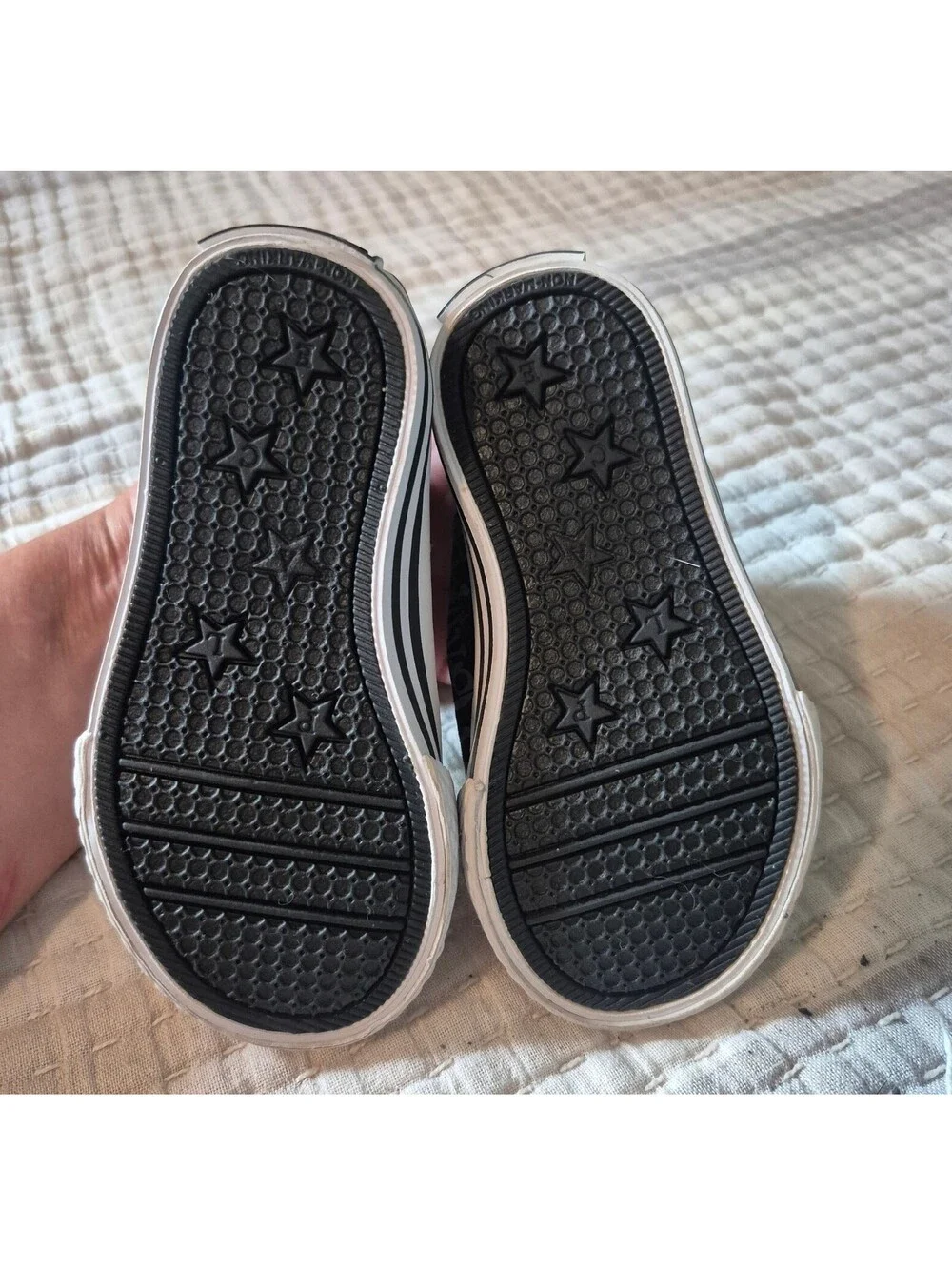The Children's Place Black Skull Print Slip-On Sneakers Toddler Size 9
